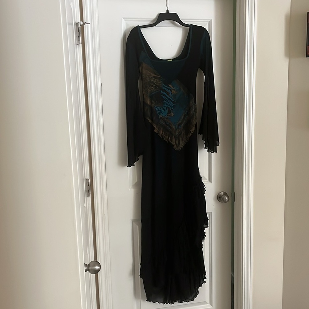 Save The Queen Long Dress with Unique Bustle!